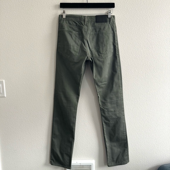 Slim Straight Men's Jeans in Dark Green - Picture 8 of 13